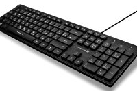 Russisch-Deutsche beleuchtete Tastatur Lacerto SPECTRUM-DR500