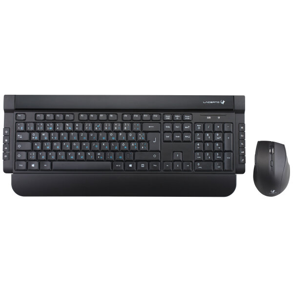 Russisch-Deutsche kabellose multimedia Tastatur & Maus, Lacerto KVALITA-DR650WL Combo