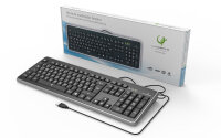 Deutsche Grossbuchstaben Tastatur mit LED-Beleuchtung, GRANDA-D860