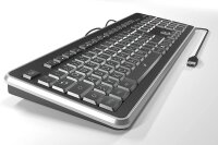 Deutsche Grossbuchstaben Tastatur mit LED-Beleuchtung, GRANDA-D860