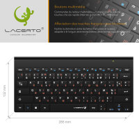 Bilinguale Russisch-Französische Kabellose 2,4 GHz Multimedia AZERTY Tastatur, Clavier sans fil bilingue Français-Russe, Russian-French Wireless Keyboard