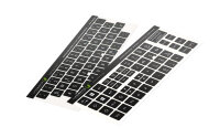 14x14 mm | Deutsche Aufkleber für PC & Laptop Tastaturen | Set inkl. Zusatztasten | Schwarz