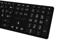 Deutsche Grossbuchstaben Tastatur mit LED-Beleuchtung, GRANDA-D917